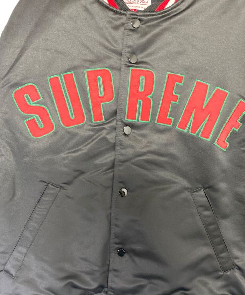 SUPREME（シュプリーム）SUPREME (シュプリーム) MITCHELL & NESS (ミッチェルアンドネス) Satin Varsity Jacket ブラック サイズ:Sの古着・服飾アイテム