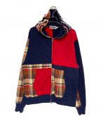 A BATHING APEアベイシングエイプ）の古着「CHECK SHARK RELAXED ZIP HOODIE」｜マルチカラー