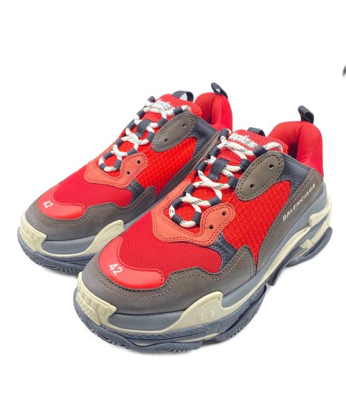 BALENCIAGA（バレンシアガ）BALENCIAGA (バレンシアガ) TRIPLE S レッド サイズ:42の古着・服飾アイテム