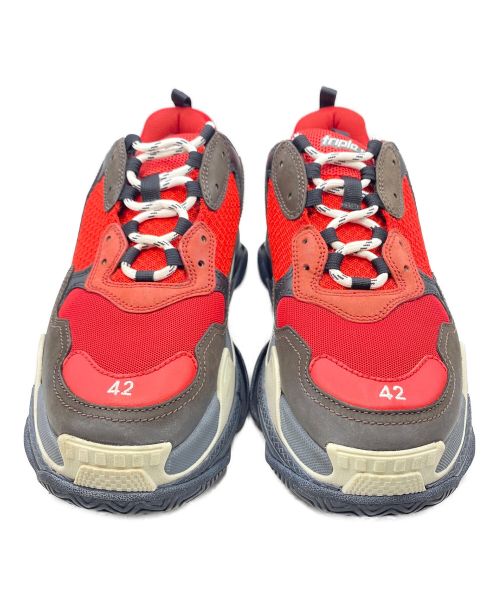 BALENCIAGA（バレンシアガ）BALENCIAGA (バレンシアガ) TRIPLE S レッド サイズ:42の古着・服飾アイテム