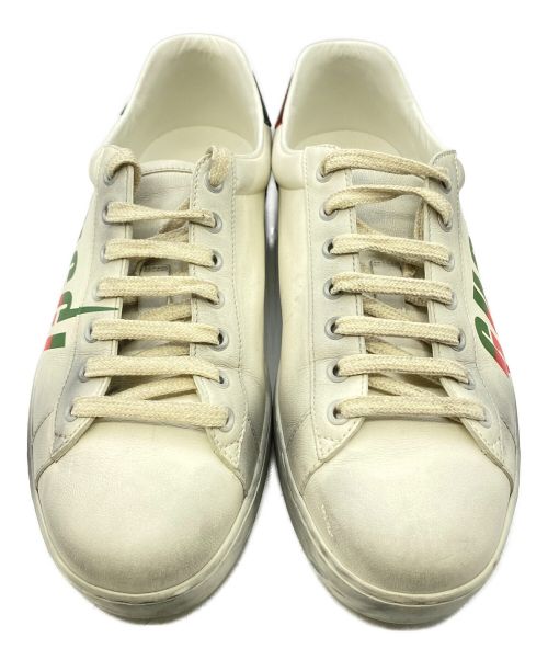 GUCCI（グッチ）GUCCI (グッチ) ブレード ロゴ スニーカー ホワイト サイズ:7 1/2の古着・服飾アイテム