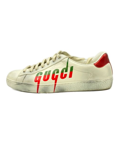 GUCCI（グッチ）GUCCI (グッチ) ブレード ロゴ スニーカー ホワイト サイズ:7 1/2の古着・服飾アイテム