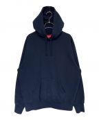 SUPREMEシュプリーム）の古着「satin applique hooded sweatshirt」｜ネイビー
