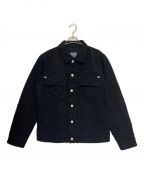 GIVENCHYジバンシィ）の古着「Destroyed 4G Pattern Denim Jacket」｜ブラック