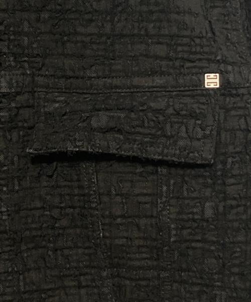 GIVENCHY（ジバンシィ）GIVENCHY (ジバンシィ) Destroyed 4G Pattern Denim Jacket ブラック サイズ:SIZE Mの古着・服飾アイテム
