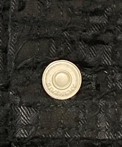 GIVENCHY（ジバンシィ）GIVENCHY (ジバンシィ) Destroyed 4G Pattern Denim Jacket ブラック サイズ:SIZE Mの古着・服飾アイテム