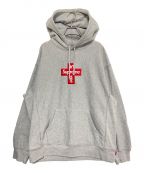 SUPREMEシュプリーム）の古着「Cross Box Logo Hooded Sweatshirt」｜グレー