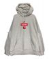SUPREME（シュプリーム）の古着「Cross Box Logo Hooded Sweatshirt」｜グレー