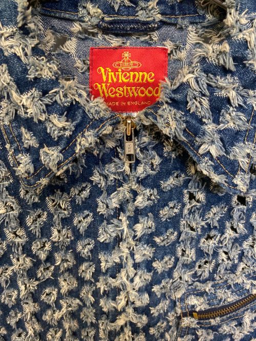 Vivienne Westwood（ヴィヴィアンウエストウッド）Vivienne Westwood (ヴィヴィアンウエストウッド) Cut & Slash Denim Jacket インディゴ サイズ:Sの古着・服飾アイテム