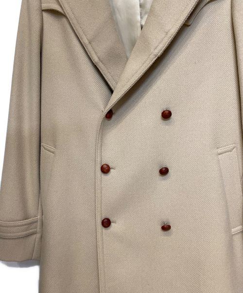 Maison Margiela（メゾンマルジェラ）Maison Margiela (メゾンマルジェラ) REPLICA ダブルブレストウールコート ベージュ サイズ:48の古着・服飾アイテム