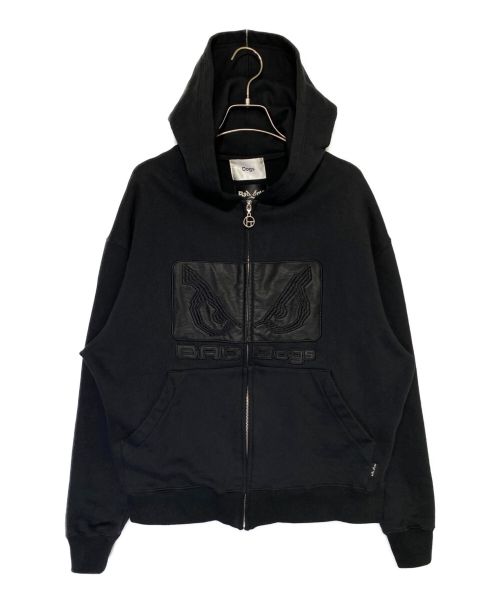 Dogs（ドッグス）Dogs (ドッグス) BADBOY (バッドボーイ)  F/Z パーカー ブラック サイズ:Mの古着・服飾アイテム