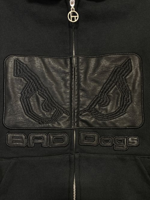 Dogs（ドッグス）Dogs (ドッグス) BADBOY (バッドボーイ)  F/Z パーカー ブラック サイズ:Mの古着・服飾アイテム