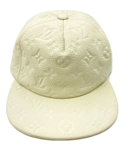 LOUIS VUITTON（ルイ ヴィトン）LOUIS VUITTON (ルイ ヴィトン) モノグラム クイル 1.0 レザーキャップ オフホワイト サイズ:-の古着・服飾アイテム