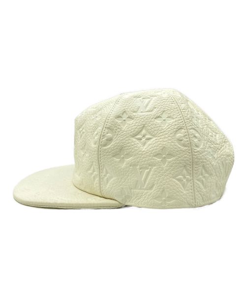 LOUIS VUITTON（ルイ ヴィトン）LOUIS VUITTON (ルイ ヴィトン) モノグラム クイル 1.0 レザーキャップ オフホワイト サイズ:-の古着・服飾アイテム