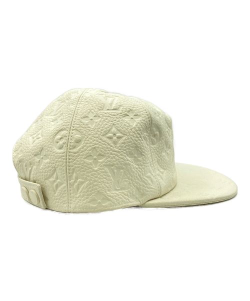 LOUIS VUITTON（ルイ ヴィトン）LOUIS VUITTON (ルイ ヴィトン) モノグラム クイル 1.0 レザーキャップ オフホワイト サイズ:-の古着・服飾アイテム
