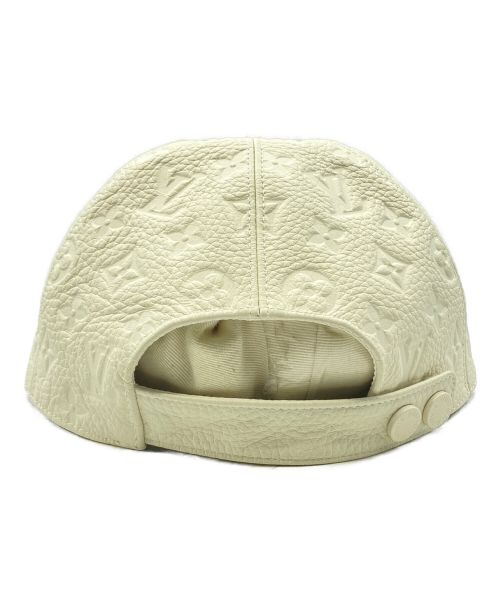 LOUIS VUITTON（ルイ ヴィトン）LOUIS VUITTON (ルイ ヴィトン) モノグラム クイル 1.0 レザーキャップ オフホワイト サイズ:-の古着・服飾アイテム