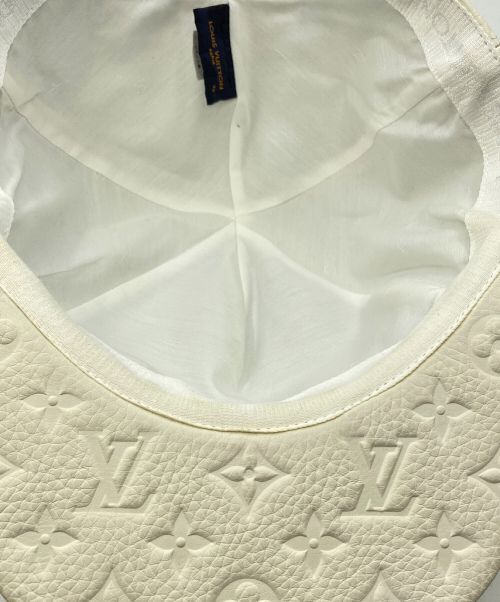 LOUIS VUITTON（ルイ ヴィトン）LOUIS VUITTON (ルイ ヴィトン) モノグラム クイル 1.0 レザーキャップ オフホワイト サイズ:-の古着・服飾アイテム