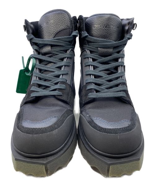 OFFWHITE（オフホワイト）OFFWHITE (オフホワイト) ARROW MOTIF LACE UP HIKING BOOTS ブラック サイズ:43の古着・服飾アイテム