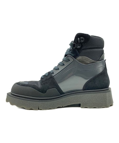OFFWHITE（オフホワイト）OFFWHITE (オフホワイト) ARROW MOTIF LACE UP HIKING BOOTS ブラック サイズ:43の古着・服飾アイテム