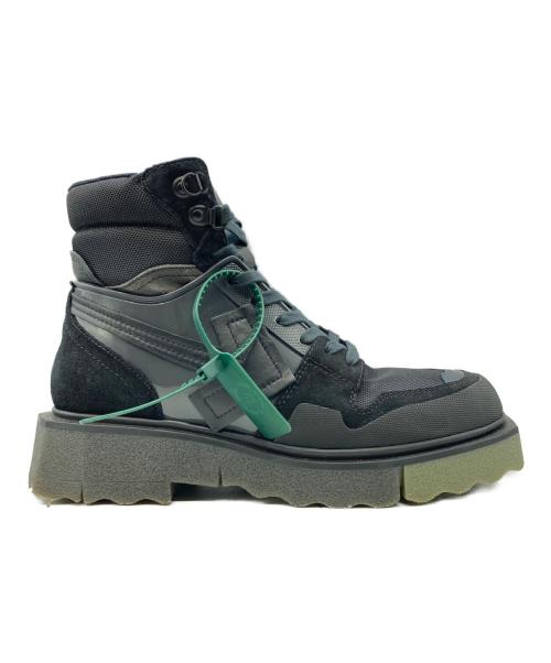 OFFWHITE（オフホワイト）OFFWHITE (オフホワイト) ARROW MOTIF LACE UP HIKING BOOTS ブラック サイズ:43の古着・服飾アイテム