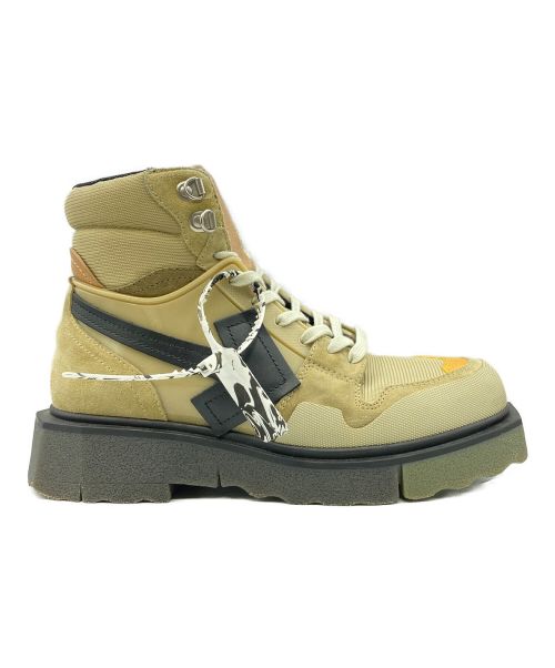 OFFWHITE（オフホワイト）OFFWHITE (オフホワイト) ARROW MOTIF LACE UP HIKING BOOTS ベージュ サイズ:43の古着・服飾アイテム