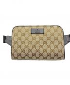 GUCCIグッチ）の古着「GGキャンバスボディバッグ」｜ベージュ