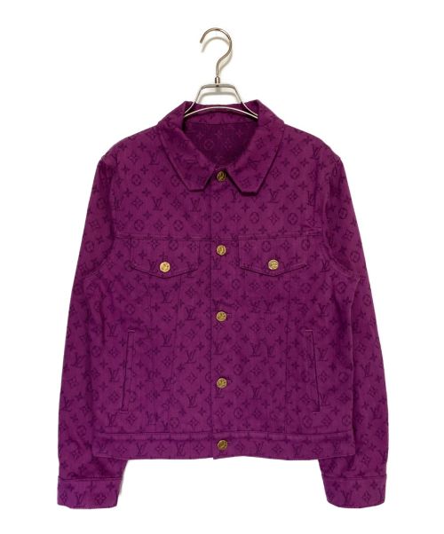 LOUIS VUITTON（ルイ ヴィトン）LOUIS VUITTON (ルイ ヴィトン) Monogram Denim Jacket パープル サイズ:44の古着・服飾アイテム
