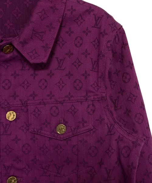 LOUIS VUITTON（ルイ ヴィトン）LOUIS VUITTON (ルイ ヴィトン) Monogram Denim Jacket パープル サイズ:44の古着・服飾アイテム