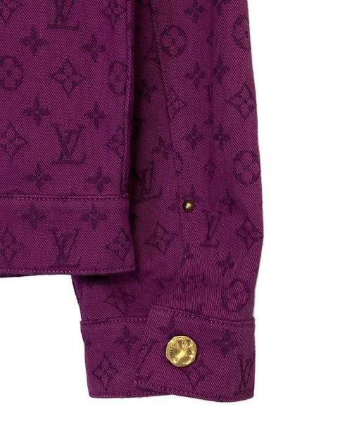 LOUIS VUITTON（ルイ ヴィトン）LOUIS VUITTON (ルイ ヴィトン) Monogram Denim Jacket パープル サイズ:44の古着・服飾アイテム