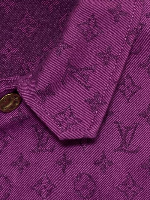 LOUIS VUITTON（ルイ ヴィトン）LOUIS VUITTON (ルイ ヴィトン) Monogram Denim Jacket パープル サイズ:44の古着・服飾アイテム