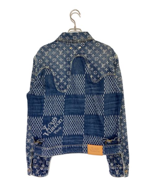 LOUIS VUITTON（ルイ ヴィトン）LOUIS VUITTON (ルイ ヴィトン) NIGO (二ゴー) Giant Damier Waves MNGM Denim Jacket インディゴ サイズ:44の古着・服飾アイテム