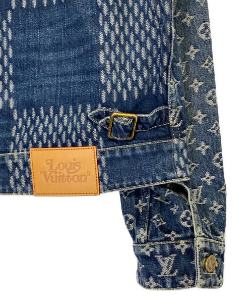 LOUIS VUITTON（ルイ ヴィトン）LOUIS VUITTON (ルイ ヴィトン) NIGO (二ゴー) Giant Damier Waves MNGM Denim Jacket インディゴ サイズ:44の古着・服飾アイテム