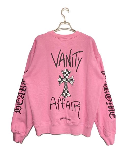 CHROME HEARTS（クロムハーツ）CHROME HEARTS (クロムハーツ) MATTY BOY (マッティー ボーイ) PPO VANITY AFFAIR SWTSHRT ピンク サイズ:Lの古着・服飾アイテム