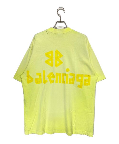 BALENCIAGA（バレンシアガ）BALENCIAGA (バレンシアガ) Tape Type Medium Fit Tee イエロー サイズ:XSの古着・服飾アイテム