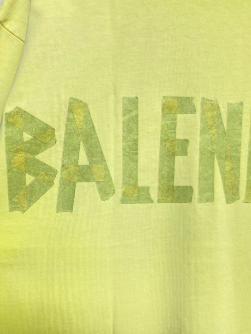 BALENCIAGA（バレンシアガ）BALENCIAGA (バレンシアガ) Tape Type Medium Fit Tee イエロー サイズ:XSの古着・服飾アイテム