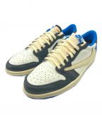 NIKE×Travis Scott×FRAGMENT DESIGNナイキ×トラヴィススコット×フラグメントデザイン）の古着「Air Jordan 1 Low OG」｜ブルー×ホワイト