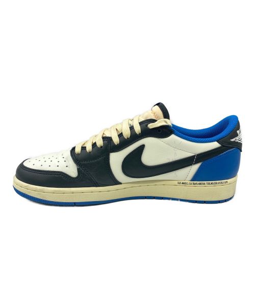NIKE（ナイキ）NIKE (ナイキ) Travis Scott (トラヴィス スコット) FRAGMENT DESIGN (フラグメント デザイン) Air Jordan 1 Low OG ブルー×ホワイト サイズ:26.5cm (US8.5)の古着・服飾アイテム