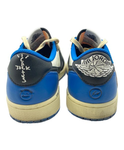 NIKE（ナイキ）NIKE (ナイキ) Travis Scott (トラヴィス スコット) FRAGMENT DESIGN (フラグメント デザイン) Air Jordan 1 Low OG ブルー×ホワイト サイズ:26.5cm (US8.5)の古着・服飾アイテム