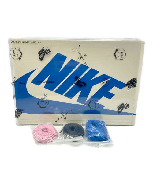 NIKE（ナイキ）NIKE (ナイキ) Travis Scott (トラヴィス スコット) FRAGMENT DESIGN (フラグメント デザイン) Air Jordan 1 Low OG ブルー×ホワイト サイズ:26.5cm (US8.5)の古着・服飾アイテム