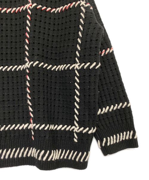 SUPREME（シュプリーム）SUPREME (シュプリーム) quilt stitch sweater ブラック サイズ:Sの古着・服飾アイテム