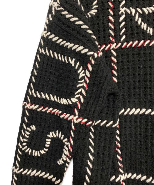 SUPREME（シュプリーム）SUPREME (シュプリーム) quilt stitch sweater ブラック サイズ:Sの古着・服飾アイテム
