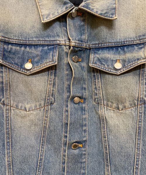 PRADA（プラダ）PRADA (プラダ) ロゴプレートデニムジャケット インディゴ サイズ:Mの古着・服飾アイテム