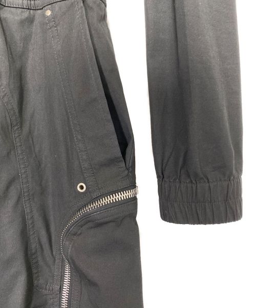 RICK OWENS（リックオウエンス）RICK OWENS (リック オウエンス) BAUHAUS CARGO JUMP SUIT ブラック サイズ:48の古着・服飾アイテム
