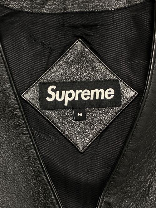 SUPREME（シュプリーム）SUPREME (シュプリーム) Leather Utility Vest ブラック サイズ:Mの古着・服飾アイテム