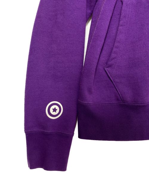 A BATHING APE（アベイシングエイプ）A BATHING APE (アベイシングエイプ) シャーク ジップ パーカー パープル サイズ:Lの古着・服飾アイテム