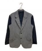Yohji Yamamoto pour hommeヨウジヤマモト プールオム）の古着「ドッキングジャケット」｜グレー×ブラック