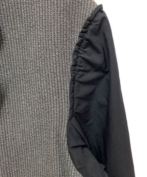 Yohji Yamamoto pour homme（ヨウジヤマモト プールオム）Yohji Yamamoto pour homme (ヨウジヤマモト プールオム) ドッキングジャケット グレー×ブラック サイズ:4の古着・服飾アイテム