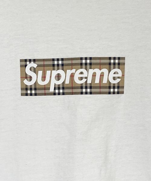 SUPREME（シュプリーム）SUPREME (シュプリーム) BURBERRY (バーバリー) BOX LOGO Tシャツ ホワイト サイズ:XLの古着・服飾アイテム