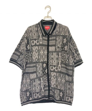 Supreme ポロシャツ Mサイズ　patchwork knit Supreme（シュプリーム） Supreme Patchwork Knit Zip Up Polo ニット