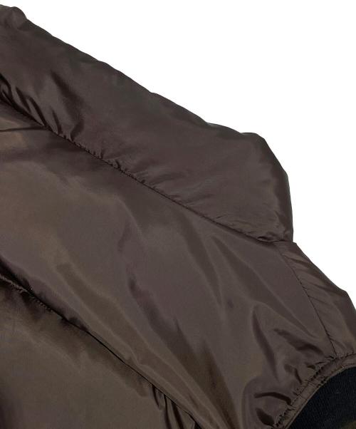 UNDERCOVER（アンダーカバー）UNDERCOVER (アンダーカバー) 05AW Arts&Crafts期 LEATHER SLEEVE DOWN JACKET/Archive ブラウン サイズ:2の古着・服飾アイテム